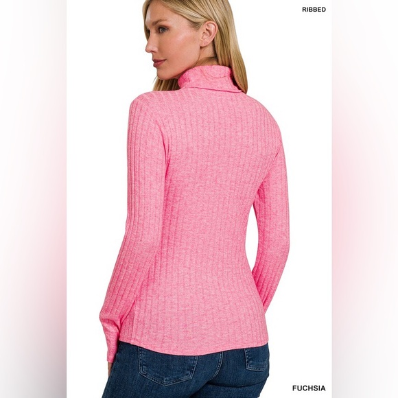 Zenana Outfitters Tops - Zenana Strawberries & Cream Turtleneck Sweater
